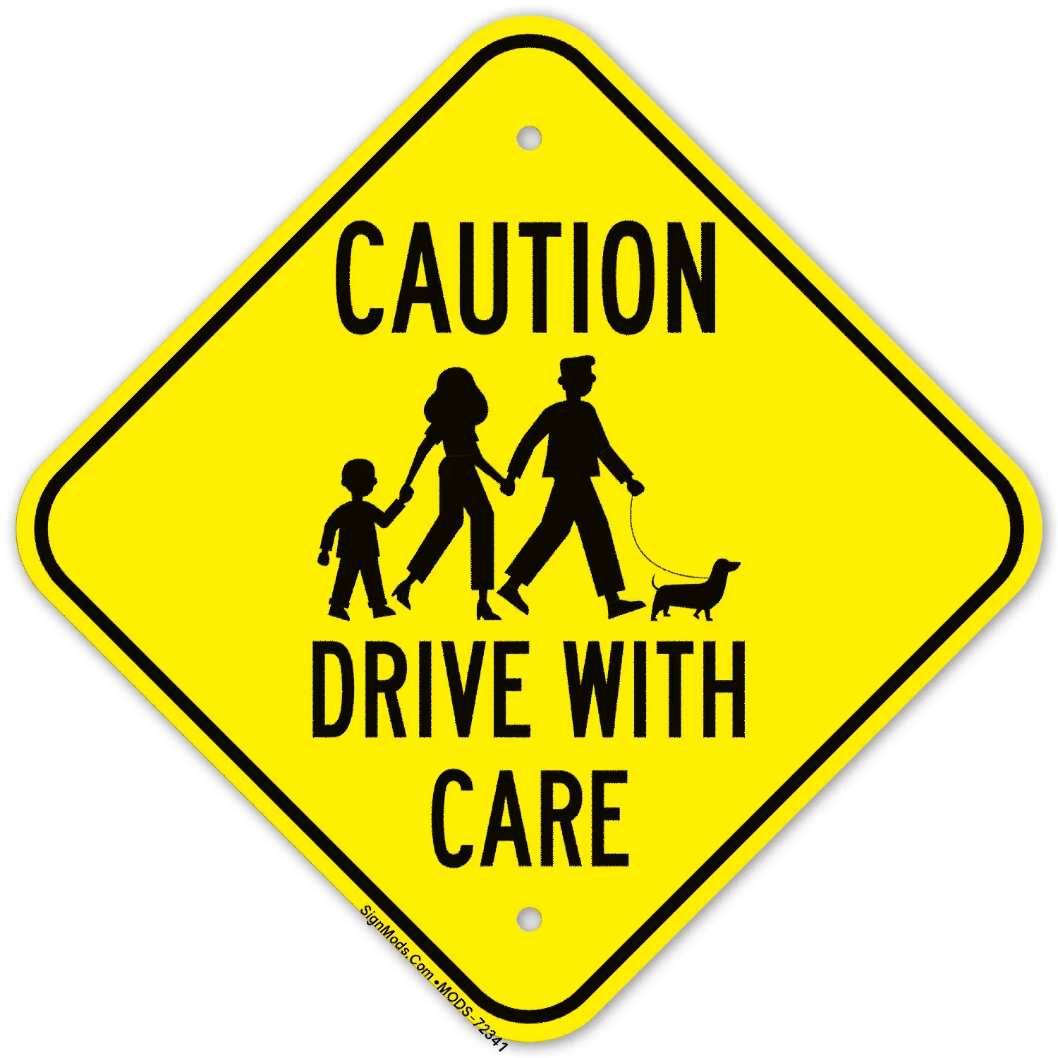 Caution Drive With Care Sign Caution Drive With Care Sign