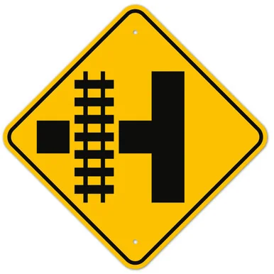 MUTCD Railway Left W10-3 Sign