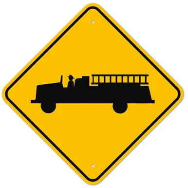 MUTCD Emergency Vehicle W11-8 Sign