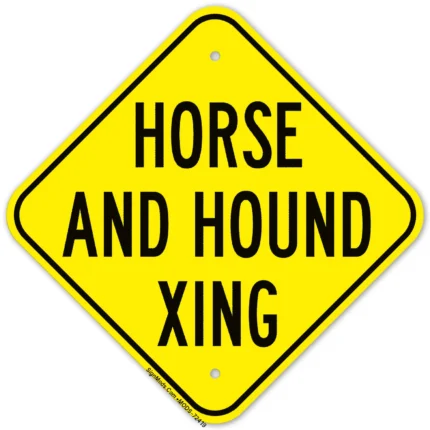 Horse And Hound Crossing Sign