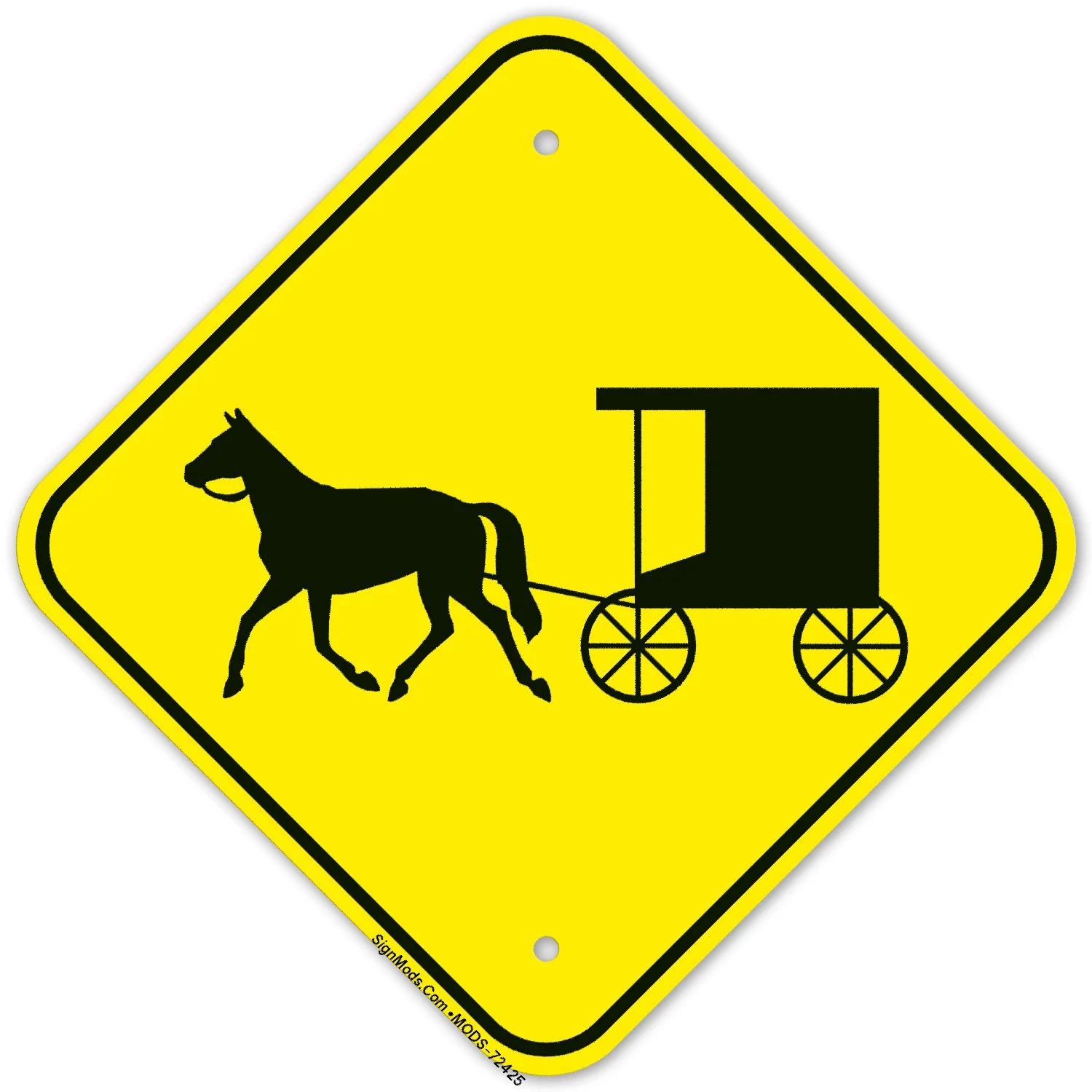 Horsedrawn Vehicle Graphic Sign Horsedrawn Vehicle Graphic Sign