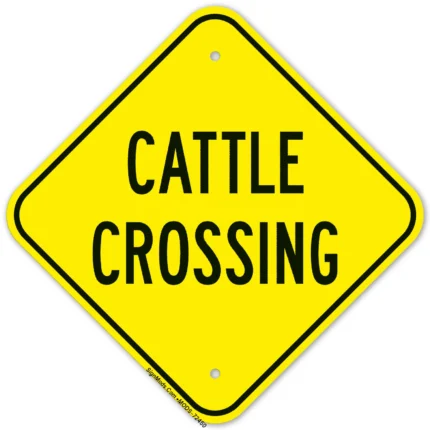 Cattle Crossing Sign