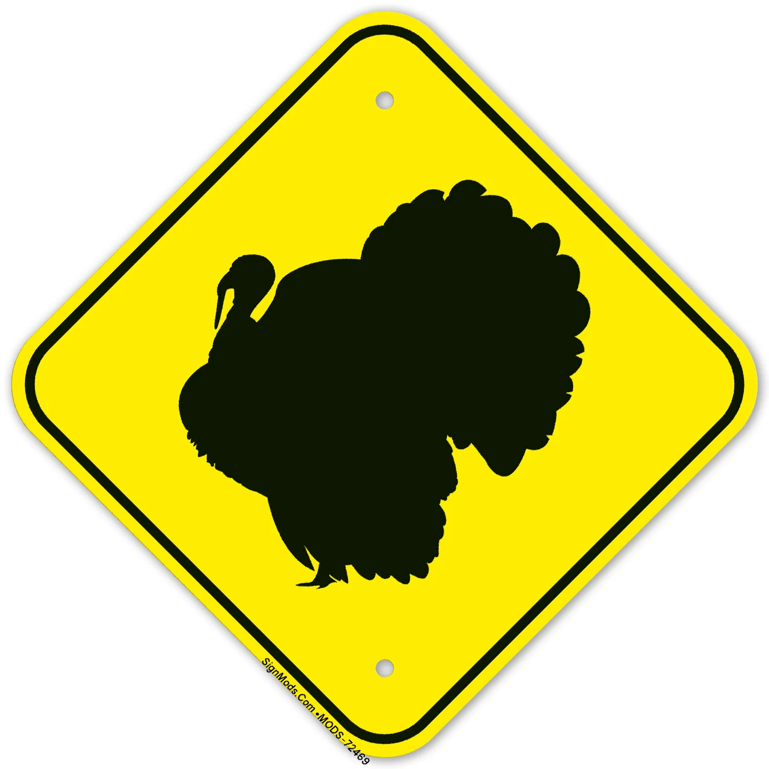 Turkey Crossing Graphic Sign Turkey Crossing Graphic Sign