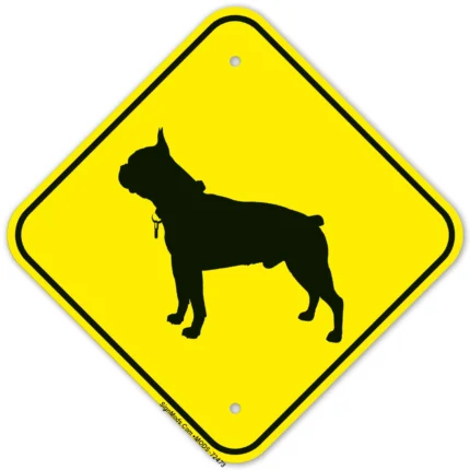 Boston Terrier Graphic Sign