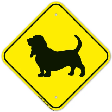 Guard Dog Basset Hound Graphic Sign