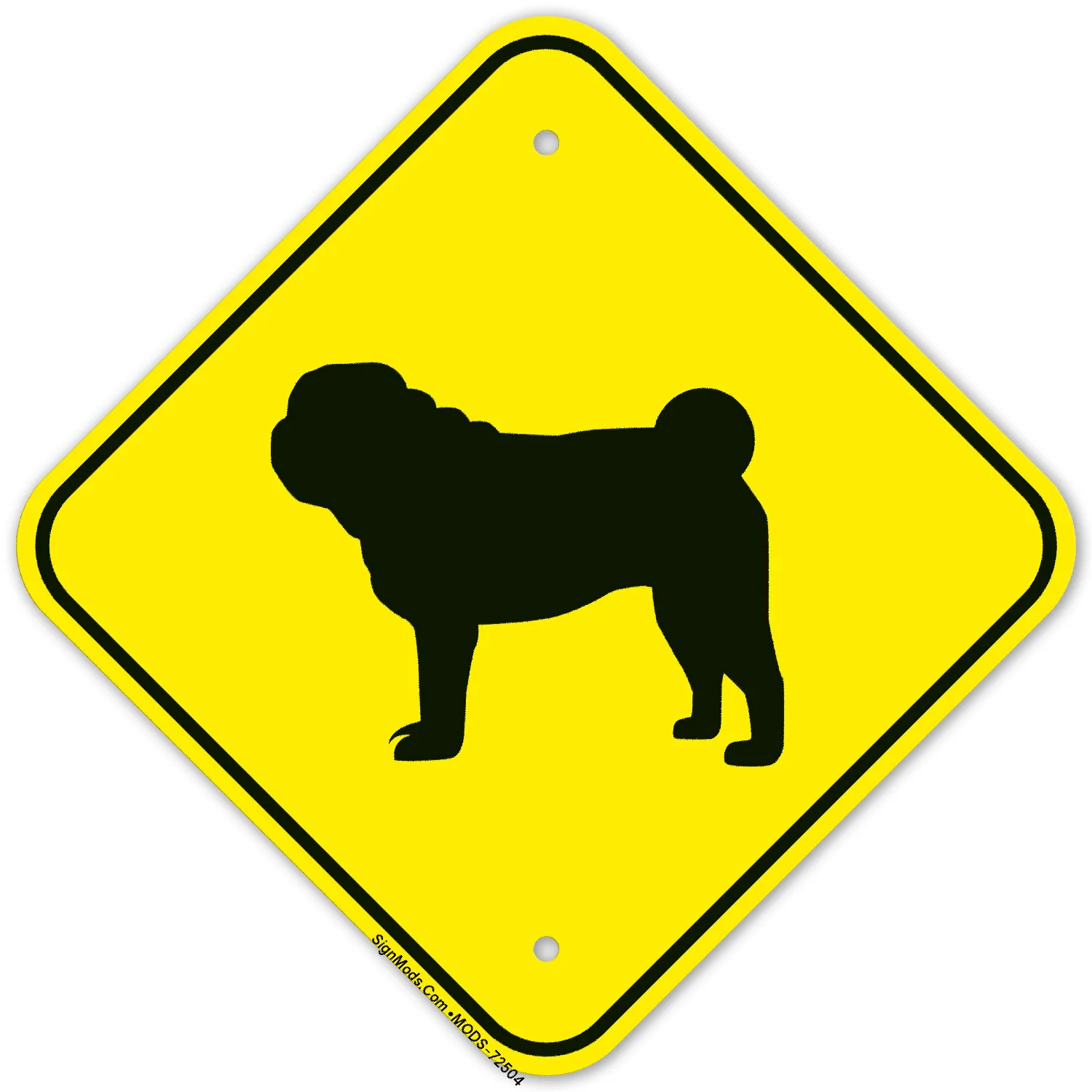 Guard Dog Pug Graphic Sign Guard Dog Pug Graphic Sign