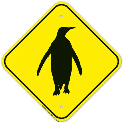 Penguin Crossing Graphic Sign