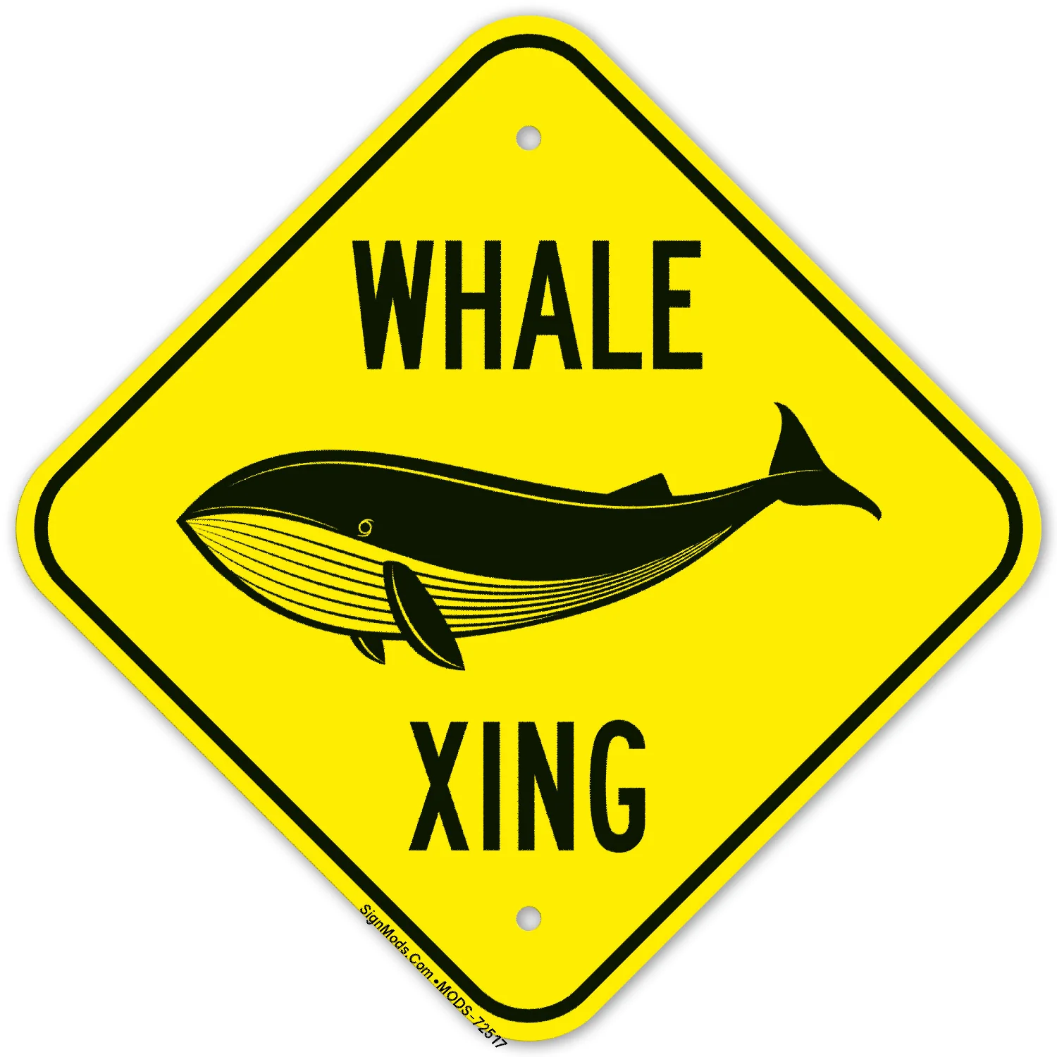 Whale Crossing With Graphic Sign Whale Crossing With Graphic Sign