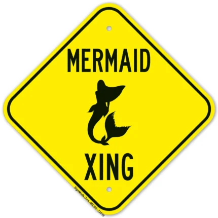 Mermaid Crossing With Graphic Sign