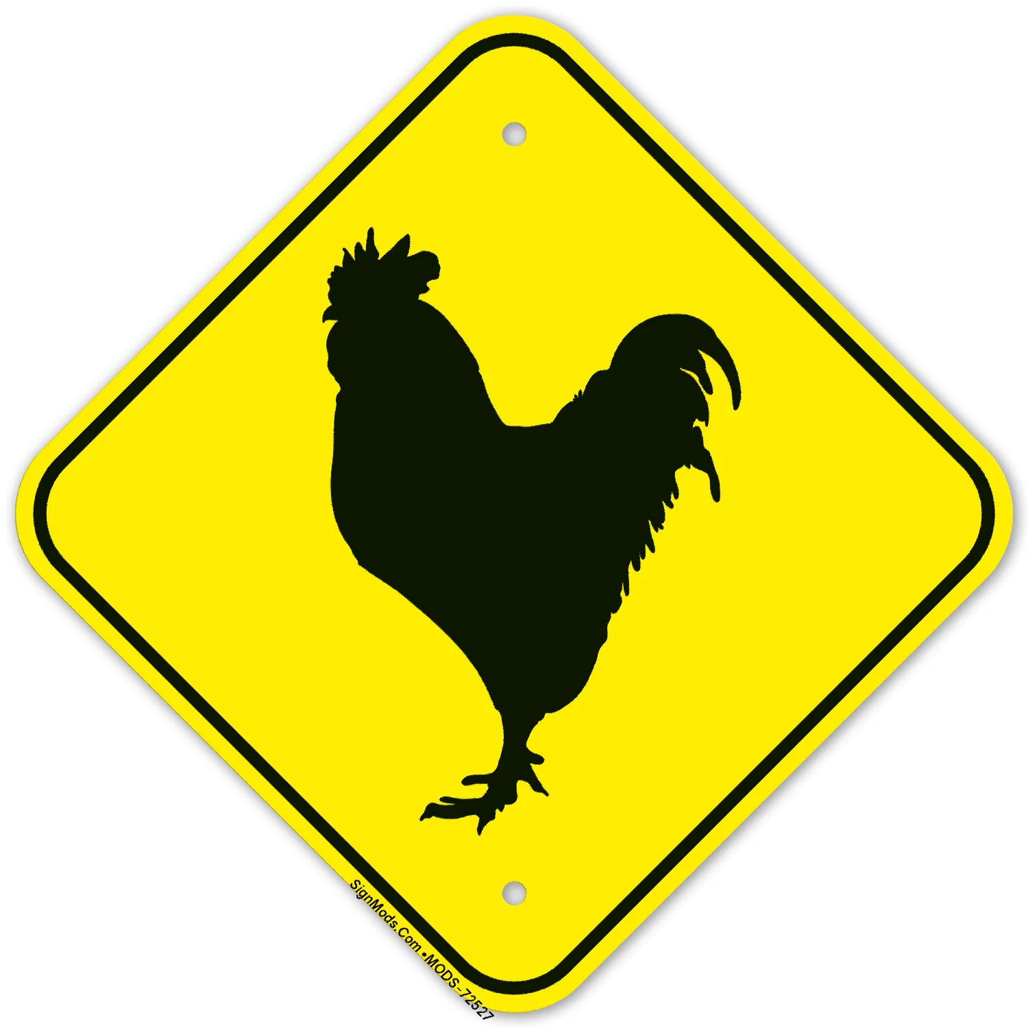 Rooster Crossing Graphic Sign Rooster Crossing Graphic Sign