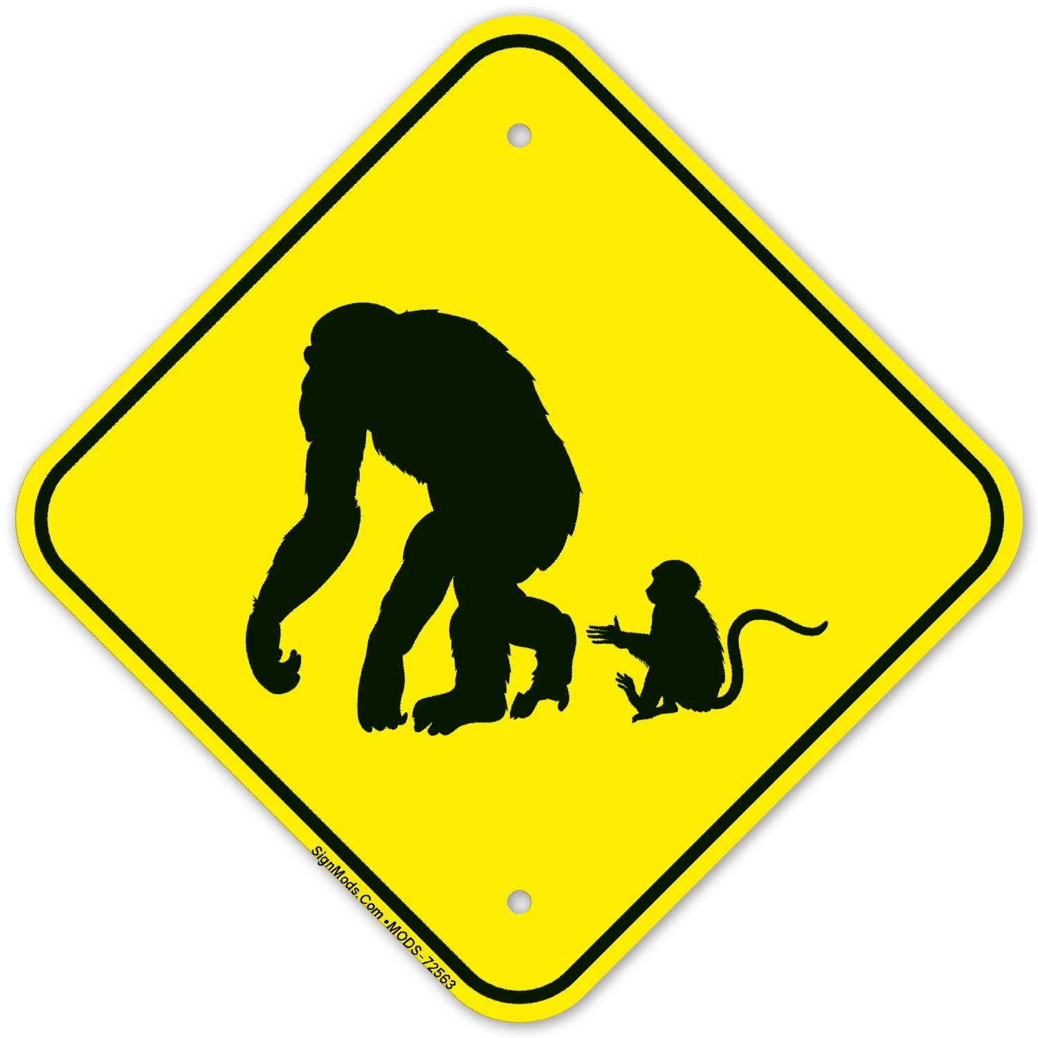 Chimpanzee With Baby Chimpanzeeinfant Crossing Sign Chimpanzee With Baby Chimpanzeeinfant Crossing Sign