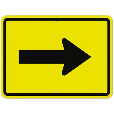 MUTCD Advance Arrow With Right Arrow W16-5PR Sign