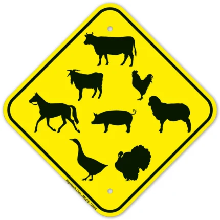 Various Animal With Graphics Sign