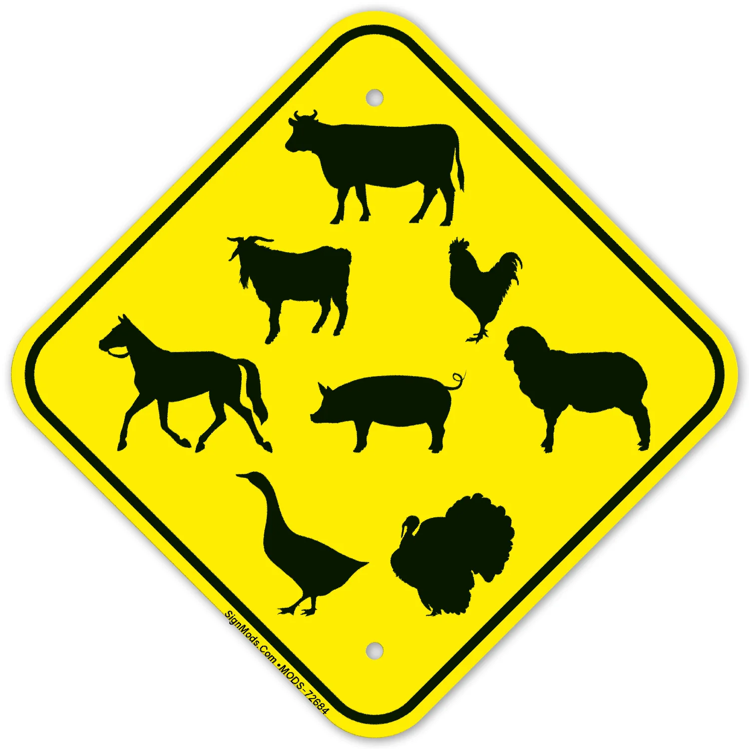 Various Animal With Graphics Sign Various Animal With Graphics Sign