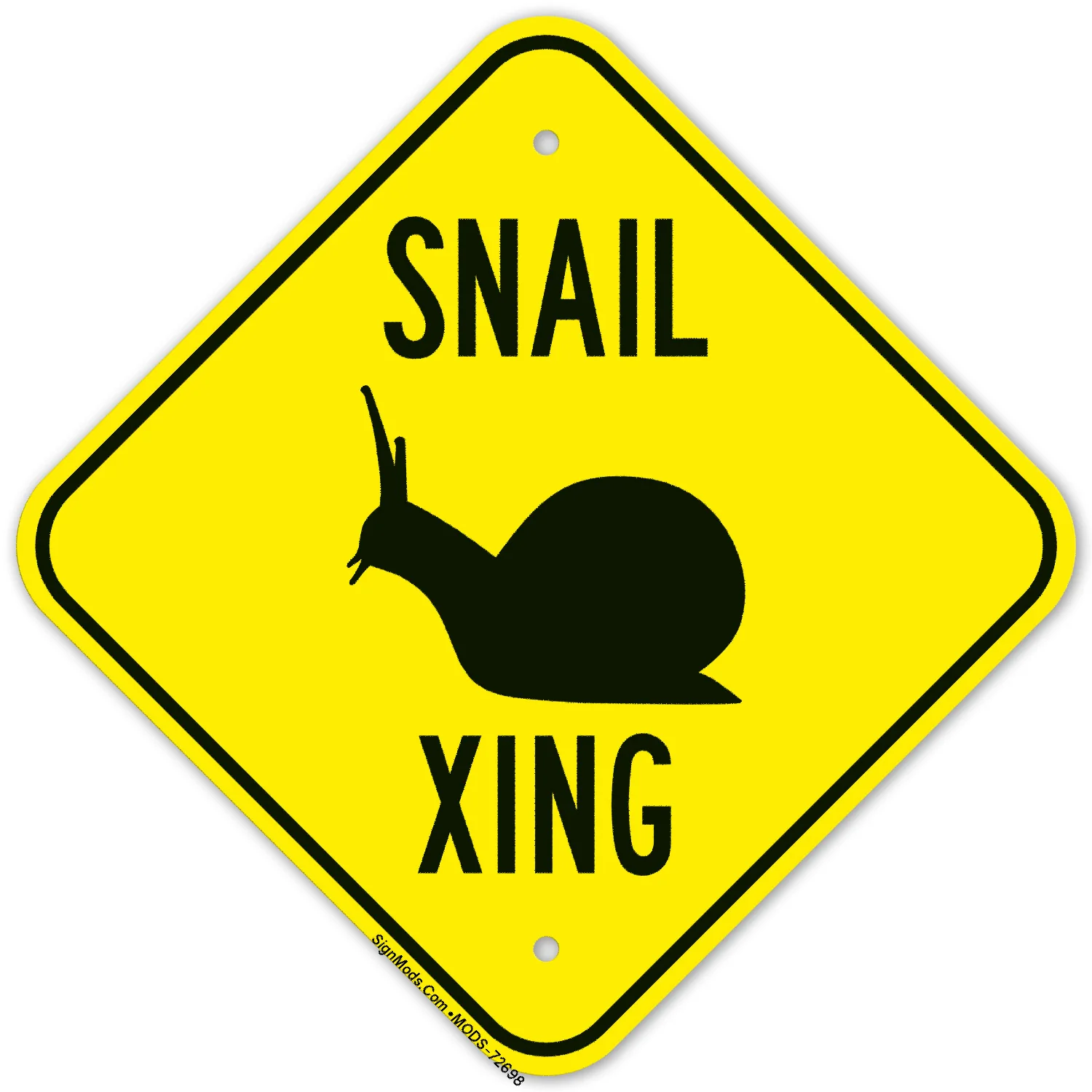 Snail Crossing With Graphic Sign Snail Crossing With Graphic Sign