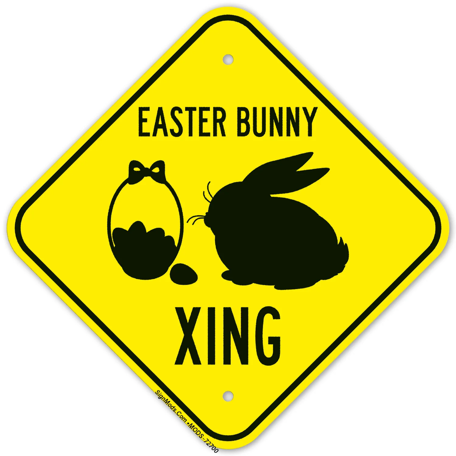 Easter Bunny Crossing Graphic Sign Easter Bunny Crossing Graphic Sign
