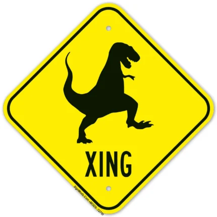 Dinosaur Crossing Sign