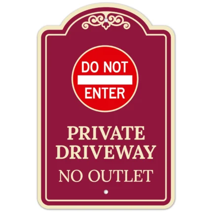 Private Drive No Outlet Décor Sign