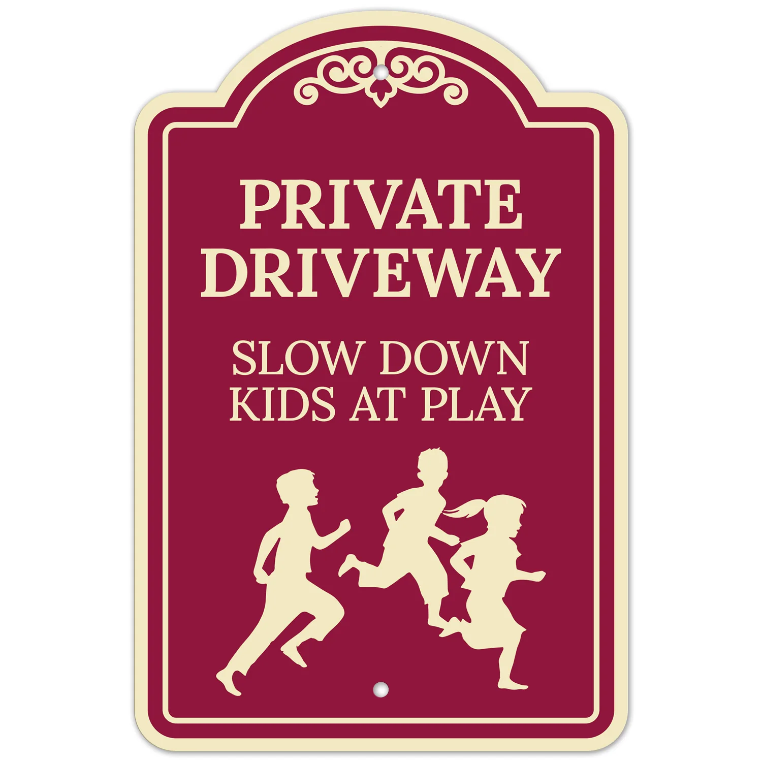 Private Driveway Slow Down Kids At Play Décor Sign Private Driveway Slow Down Kids At Play Décor Sign