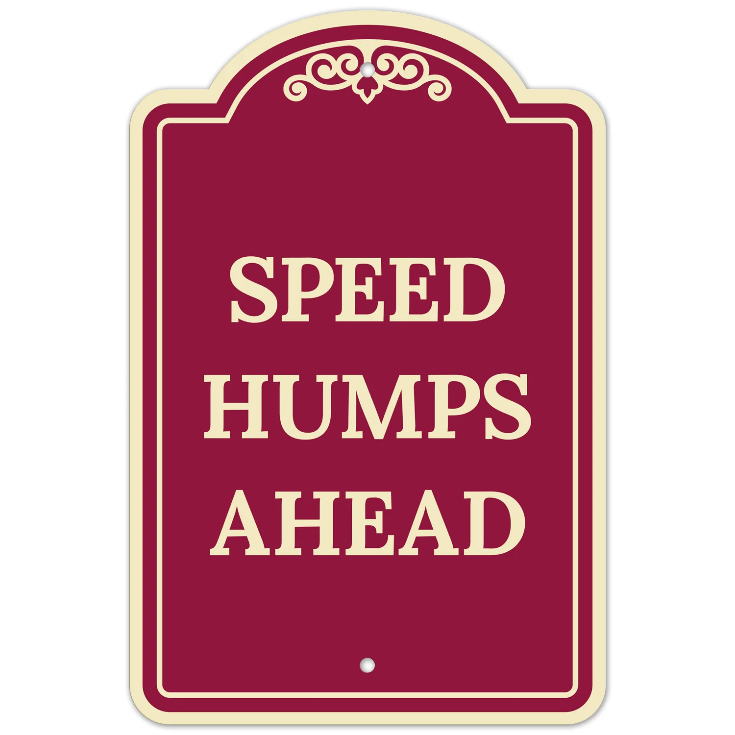Speed Humps Ahead Décor Sign Speed Humps Ahead Décor Sign