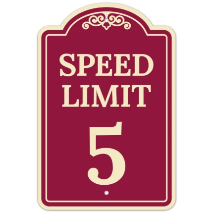 Speed Limit 5 Mph Décor Sign
