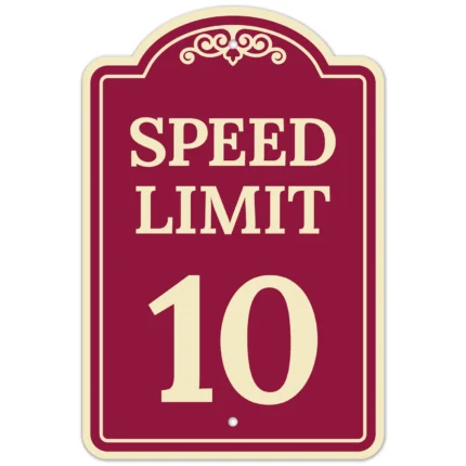 Speed Limit 10 Mph Décor Sign