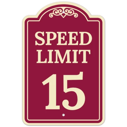 Speed Limit 15 Décor Sign