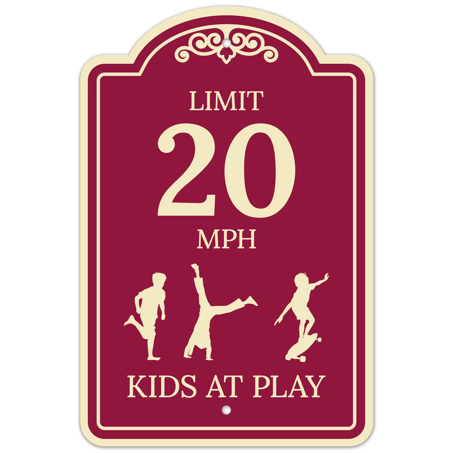 Limit 20 Mph Kids At Play Décor Sign Limit 20 Mph Kids At Play Décor Sign