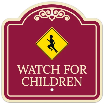 Watch For Children Décor Sign