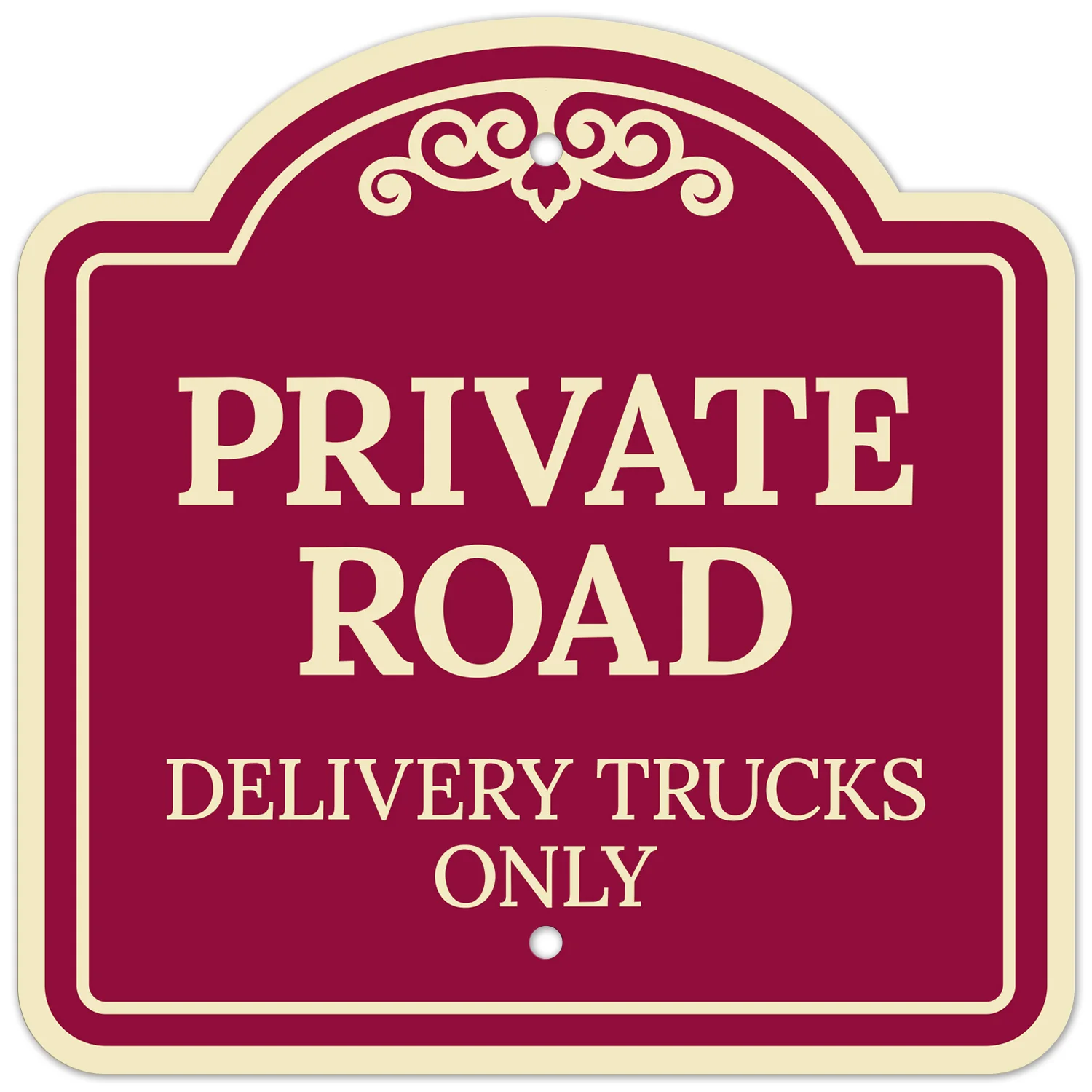 Private Road Delivery Trucks Only Décor Sign Private Road Delivery Trucks Only Décor Sign