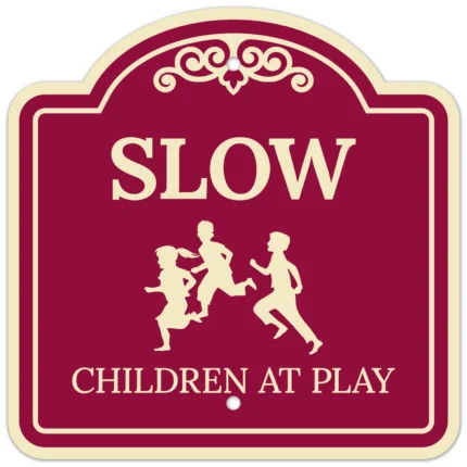Slow Childrens At Play Décor Sign