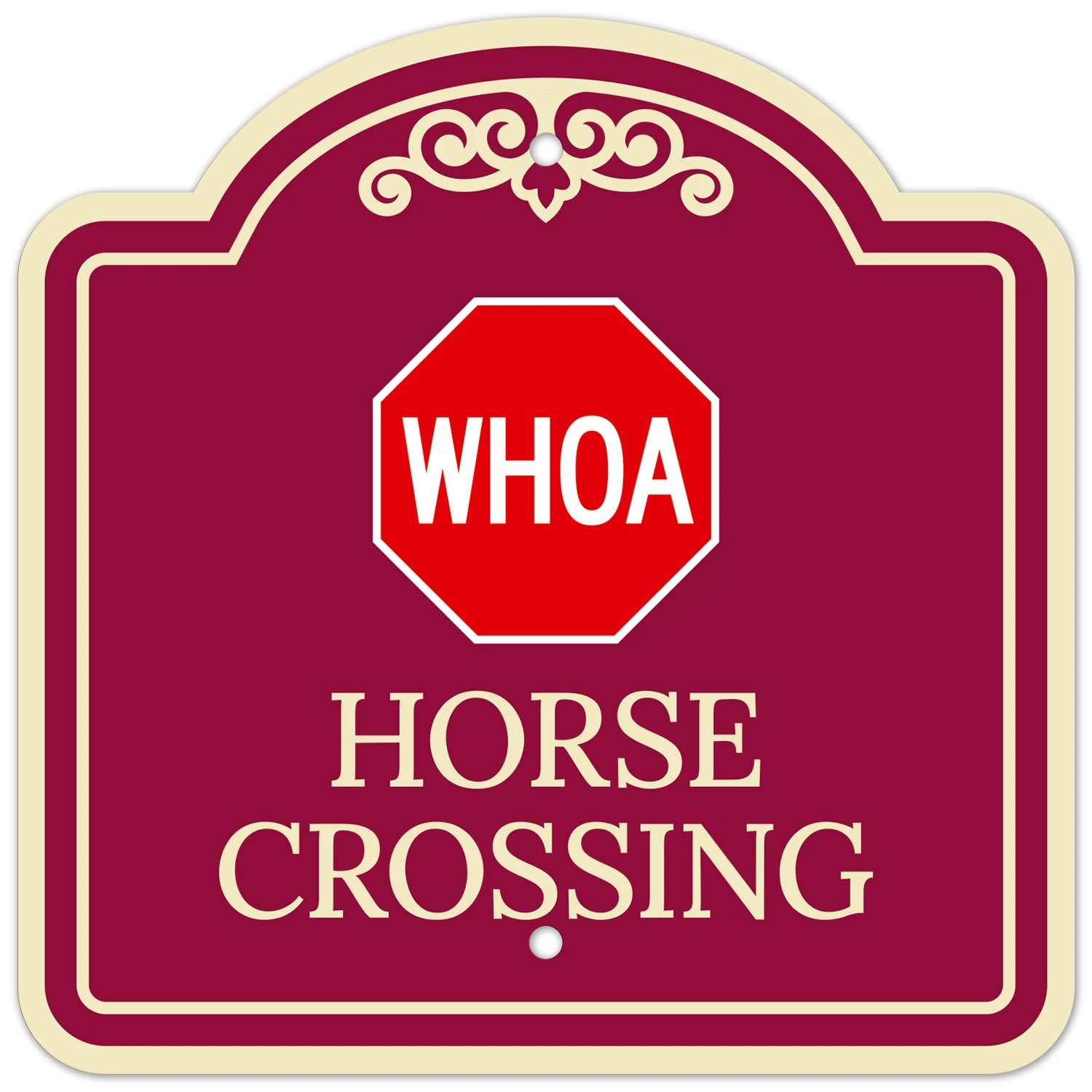 Whoa Horse Crossing Décor Sign Whoa Horse Crossing Décor Sign