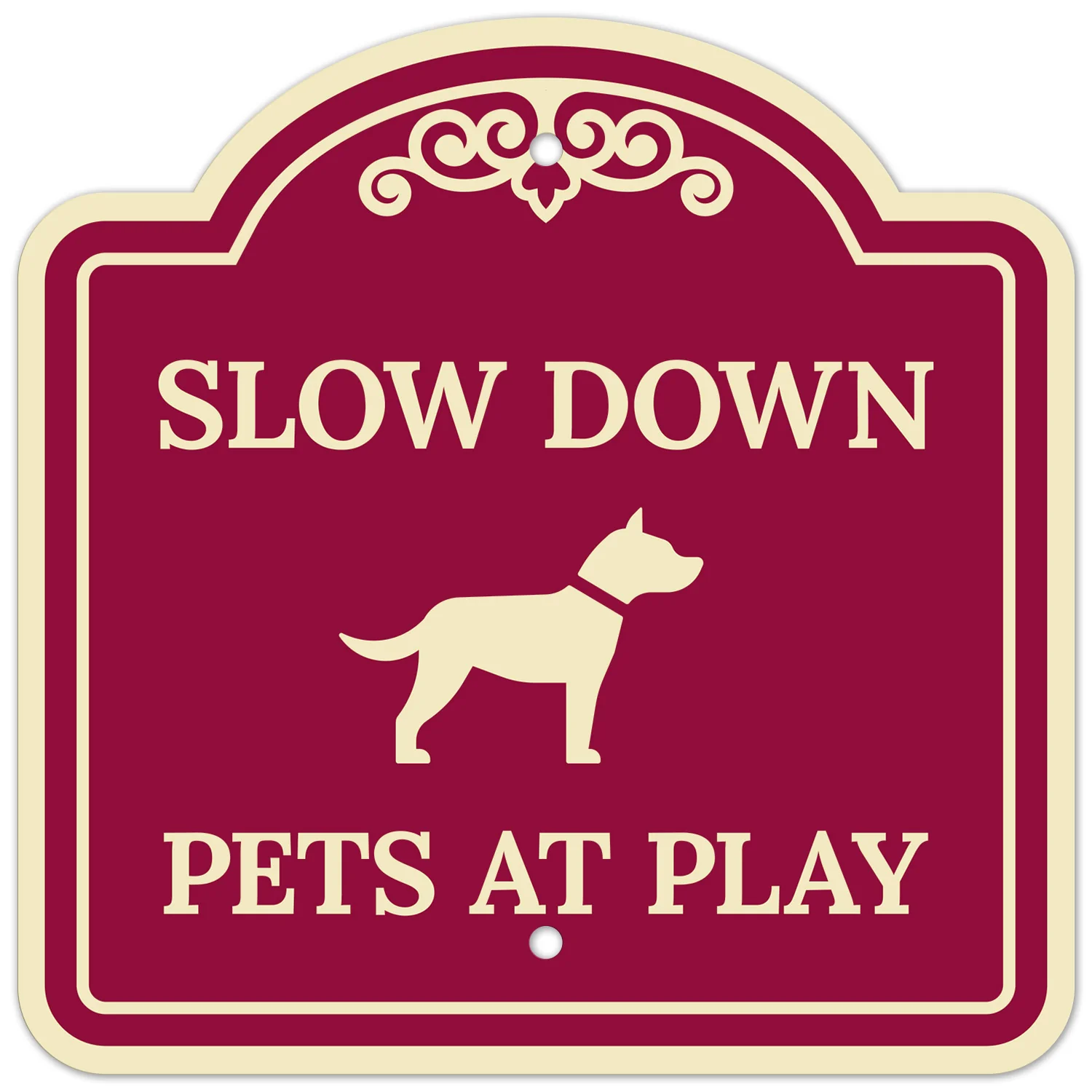 Slow Down Pets At Play Décor Sign Slow Down Pets At Play Décor Sign