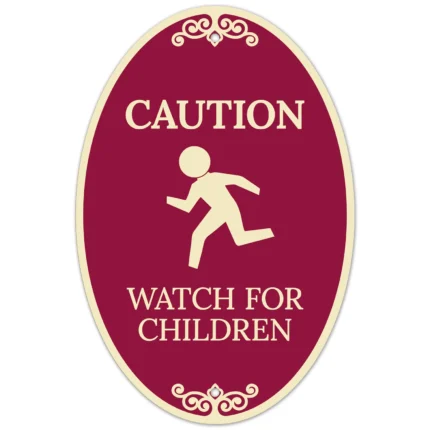 Caution Watch For Children Decor Sign