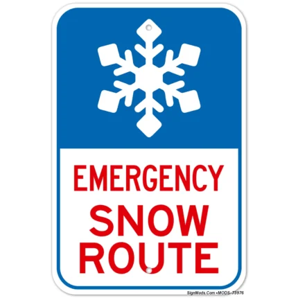 Emergency Snow Route Sign