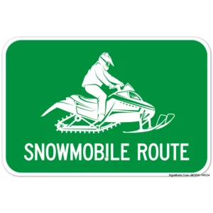 Snowmobile Route Sign