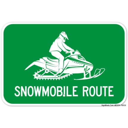 Snowmobile Route Sign