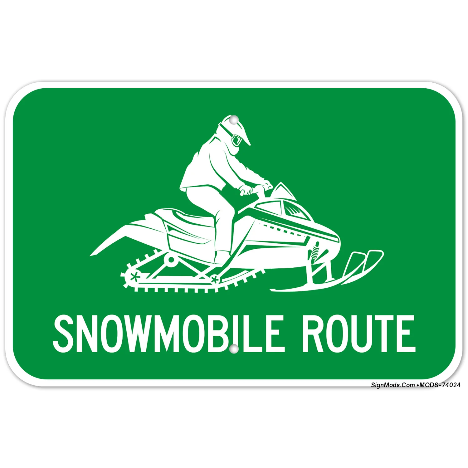 Snowmobile Route Sign Snowmobile Route Sign