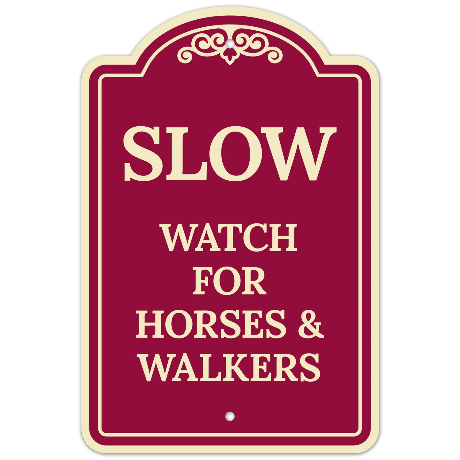 Slow Down Watch For Horses & Walkers Decor Sign Slow Down Watch For Horses & Walkers Decor Sign