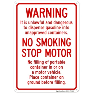 Warning No Smoking Sign