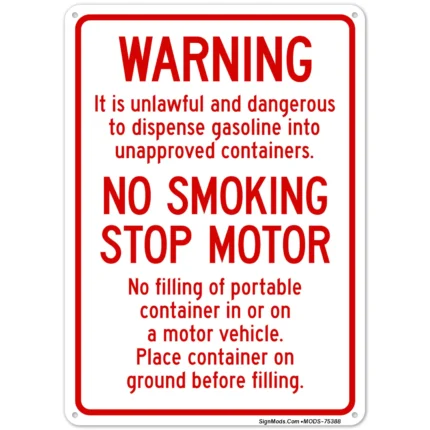 Warning No Smoking Sign