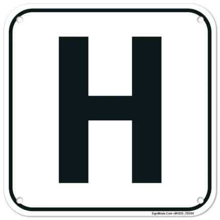 Letter H Sign