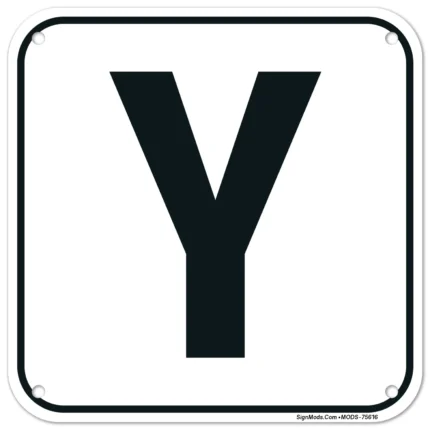 Letter Y Sign