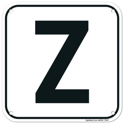 Letter Z Sign