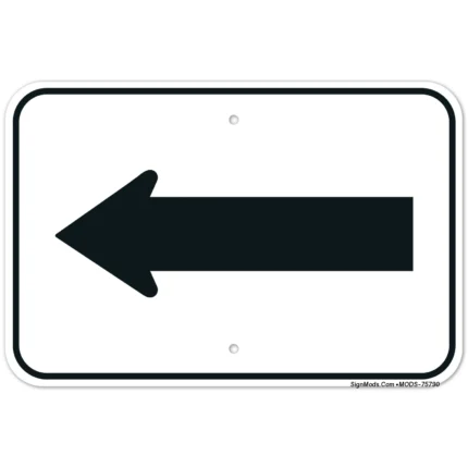 One Direction Left Arrow Sign