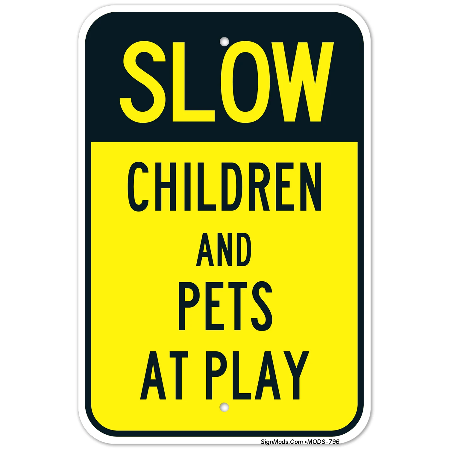 Children and Pets at Play Sign Children and Pets at Play Sign