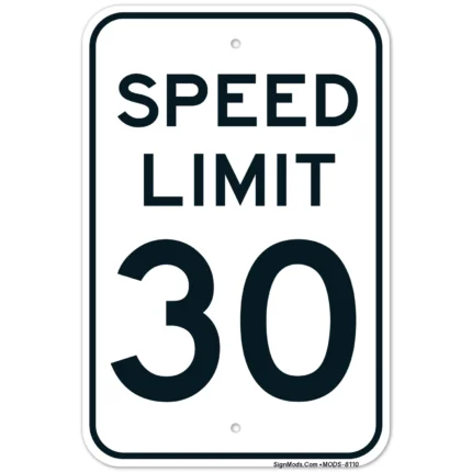 Speed Limit 30 Board Sign