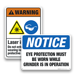 Eye Protection Signs