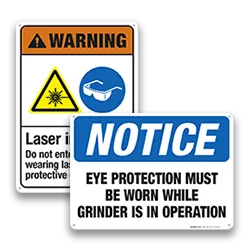 Eye Protection Signs