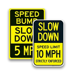 Slow Down Speed Limit Signs